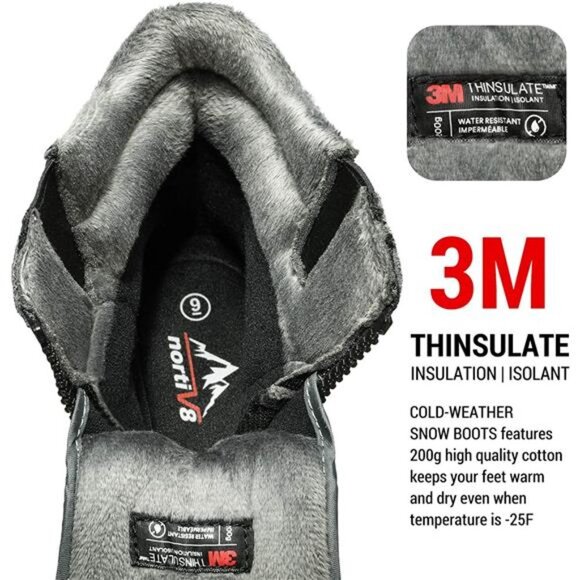 Men\'s Insulated Waterproof Winter Snow Boots Warm Outdoor Boots for Cold Weather main image 5